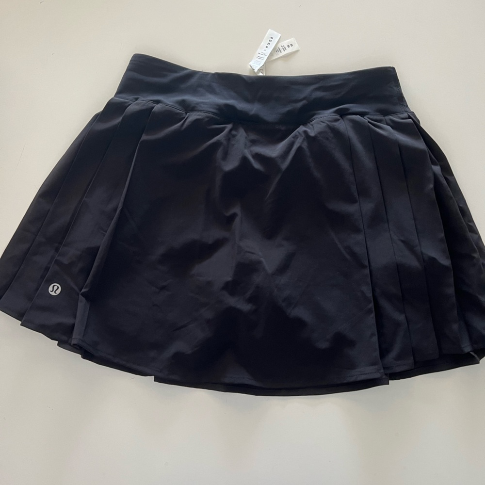 Lululemon Side-Pleat HR Tennis Skirt Size 4 Black